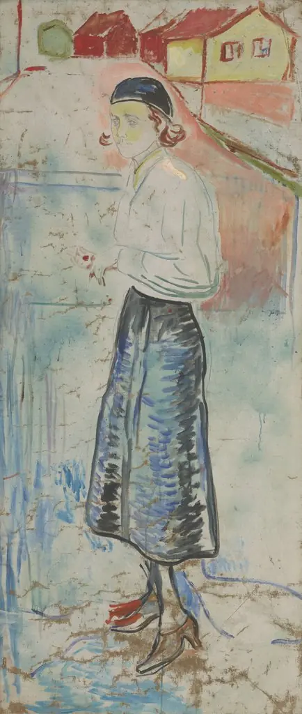 Hanna Brieschke in Åsgårdstrand, by Edvard Munch