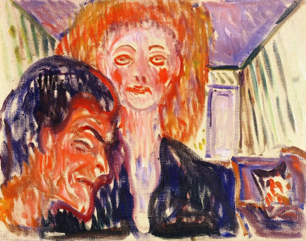 Hatred, by Edvard Munch, oil, 1907