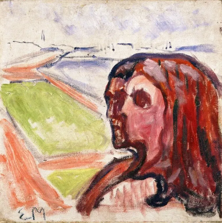 Head by Head in Landscape, by Edvard Munch