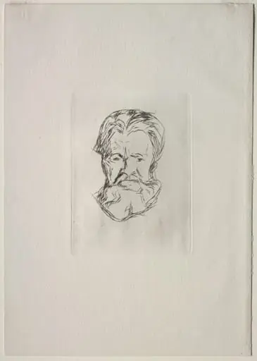 Head of a Man, by Edvard Munch
