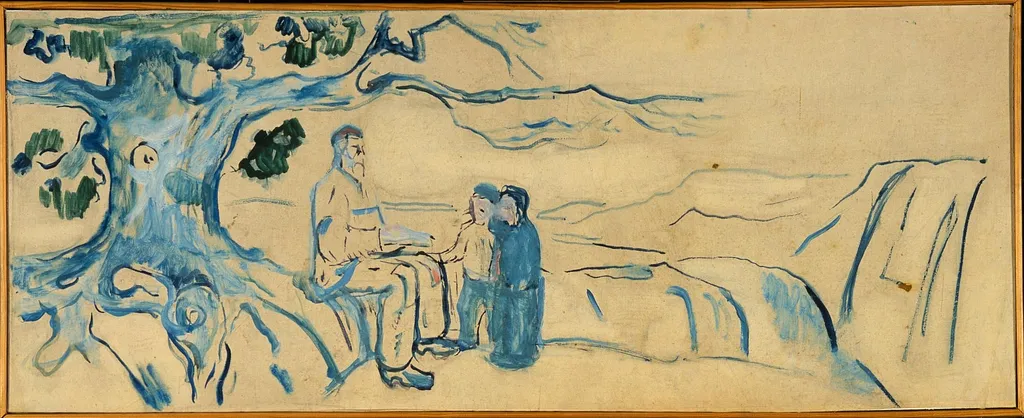 History, by Edvard Munch, oil, 1910
