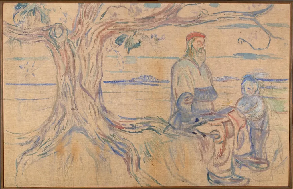 History, by Edvard Munch, oil, 1910