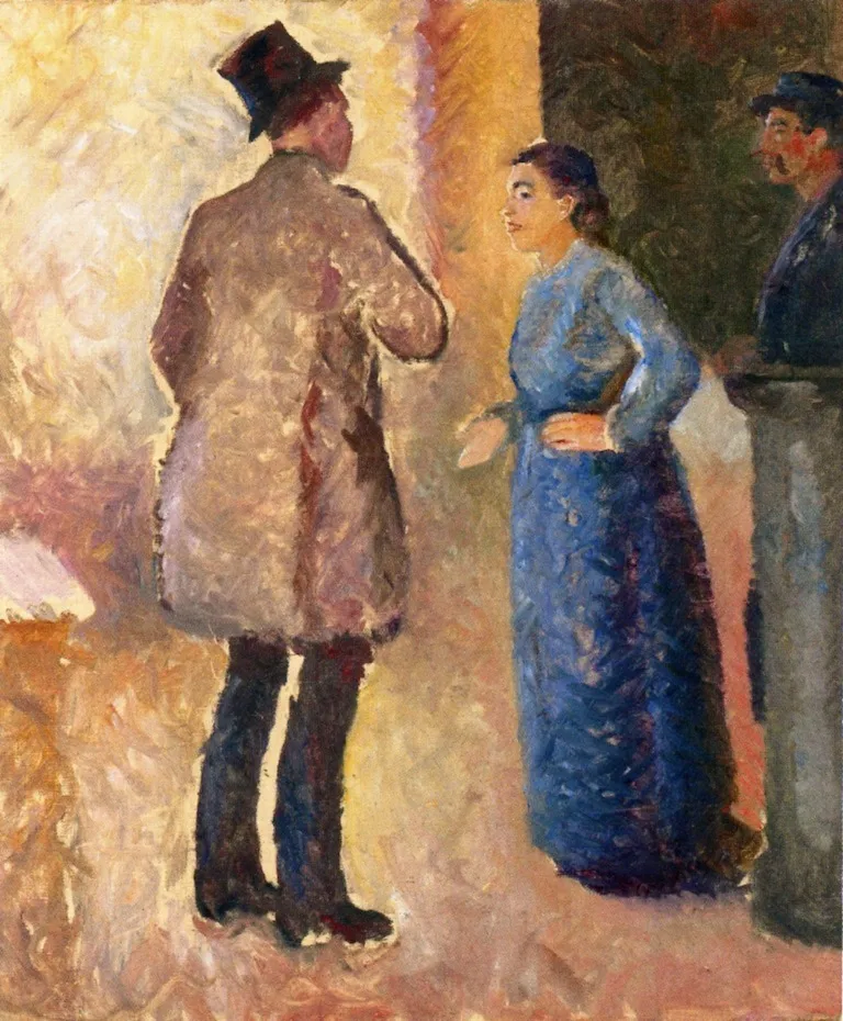 In the Café, by Edvard Munch, oil, 1896