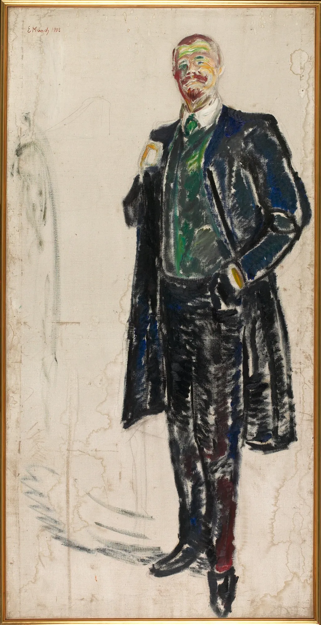 Jens Thiis (Painting), by Edvard Munch, oil, 1909