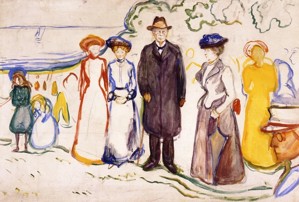 Jonas Lie with his Family, by Edvard Munch, oil, 1902