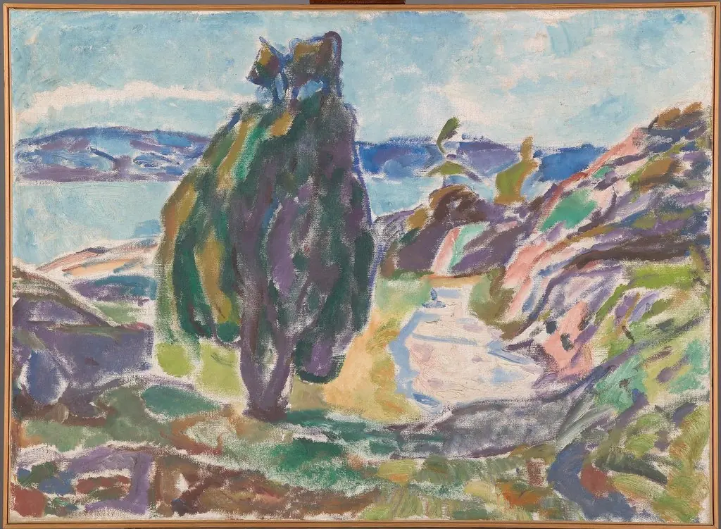 Junipers by the Sea, by Edvard Munch