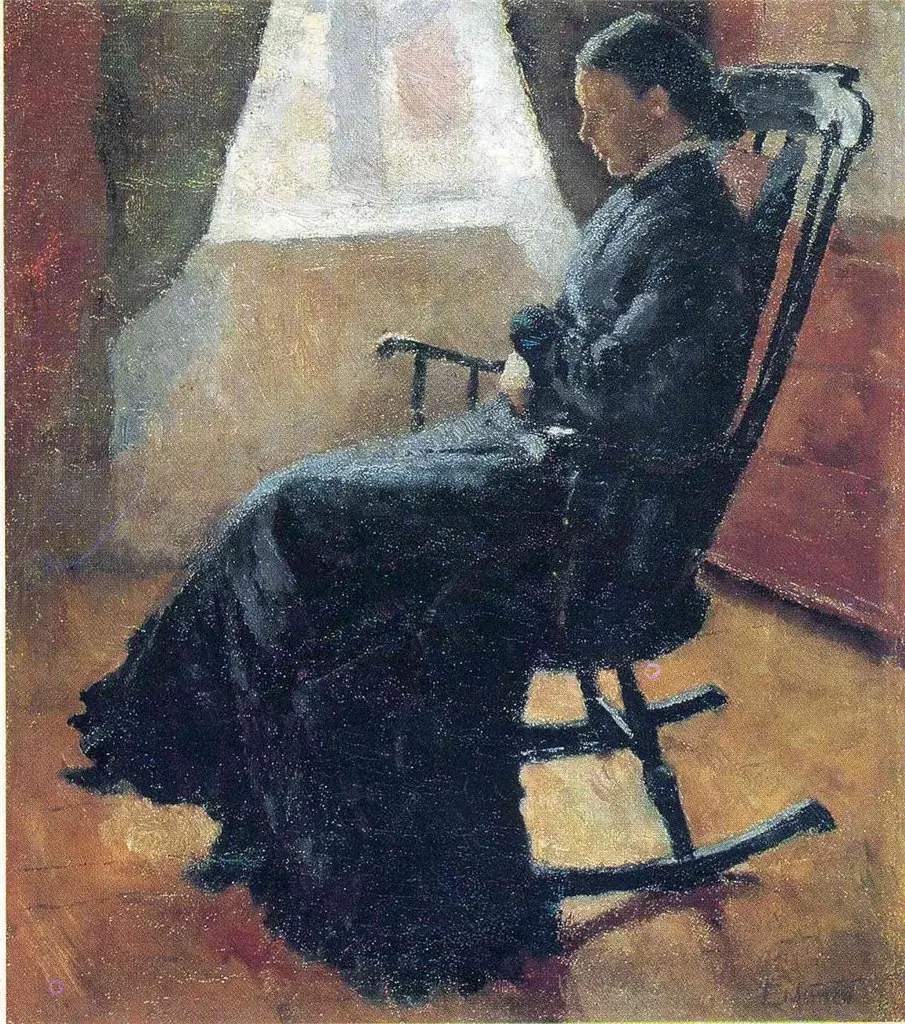 Karen Bjølstad in the Rocking Chair, by Edvard Munch
