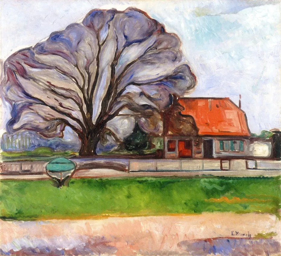 Landscape by Travemünde, by Edvard Munch, oil, 1903