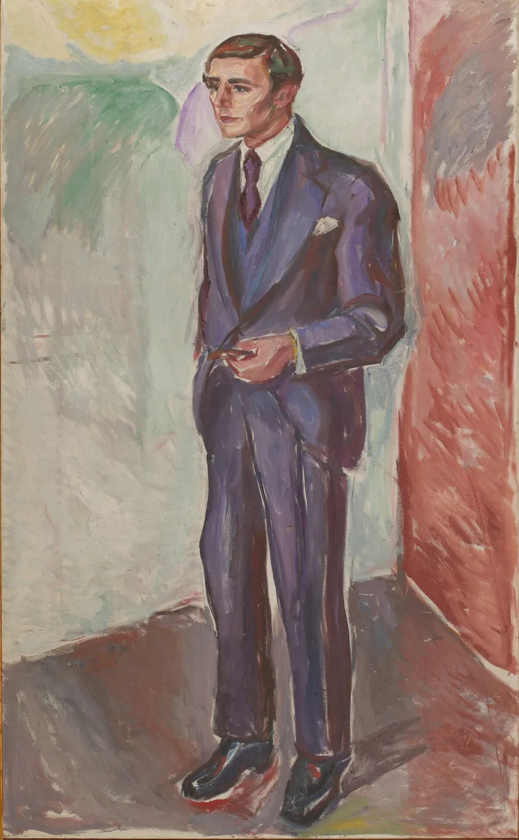 Leopold Wondt, by Edvard Munch, oil, 1916