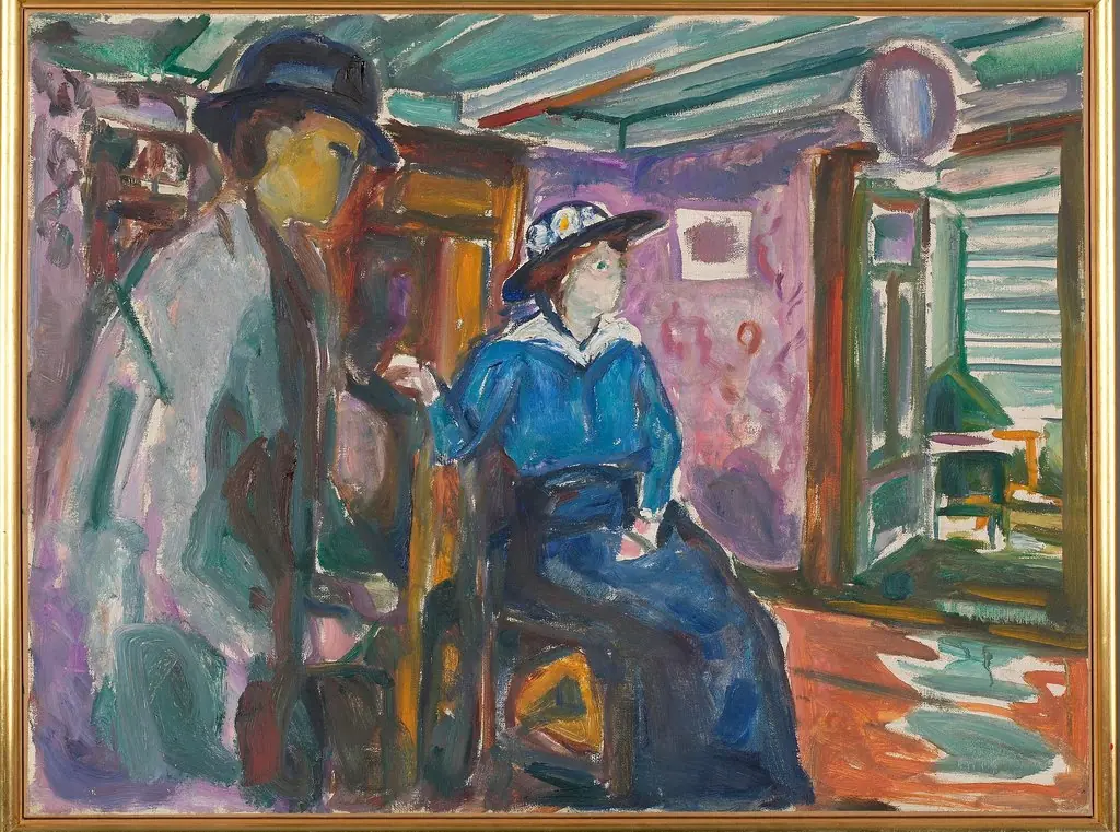Man and Woman, by Edvard Munch