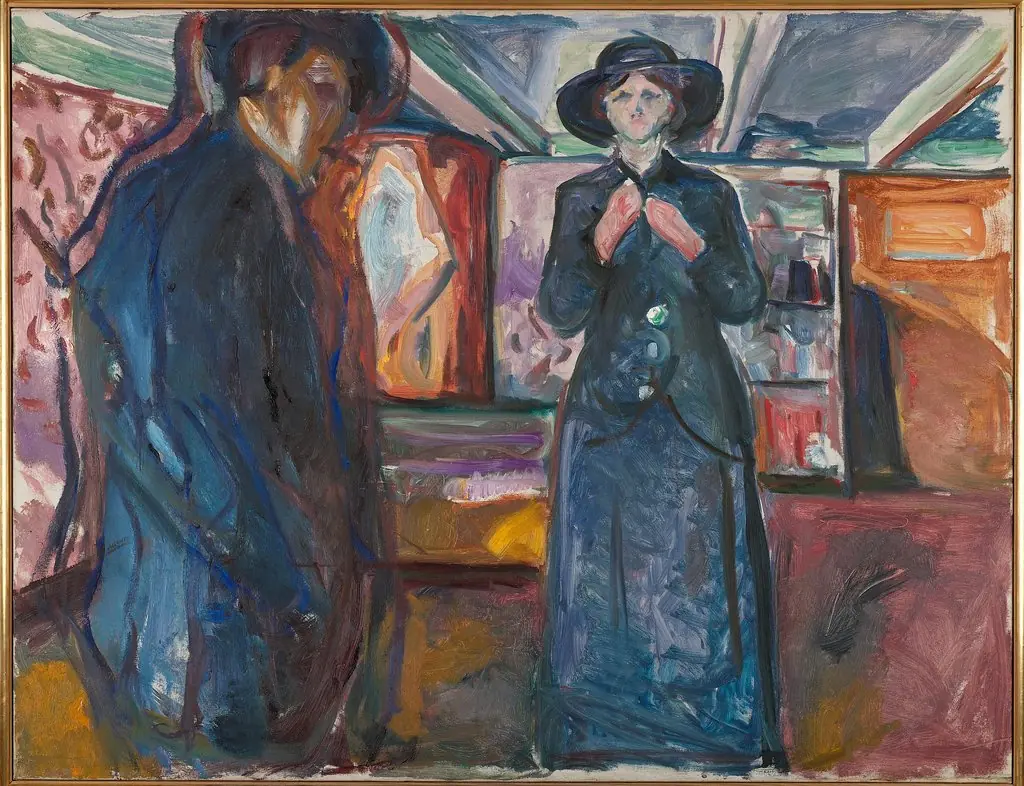 Man and Woman, by Edvard Munch