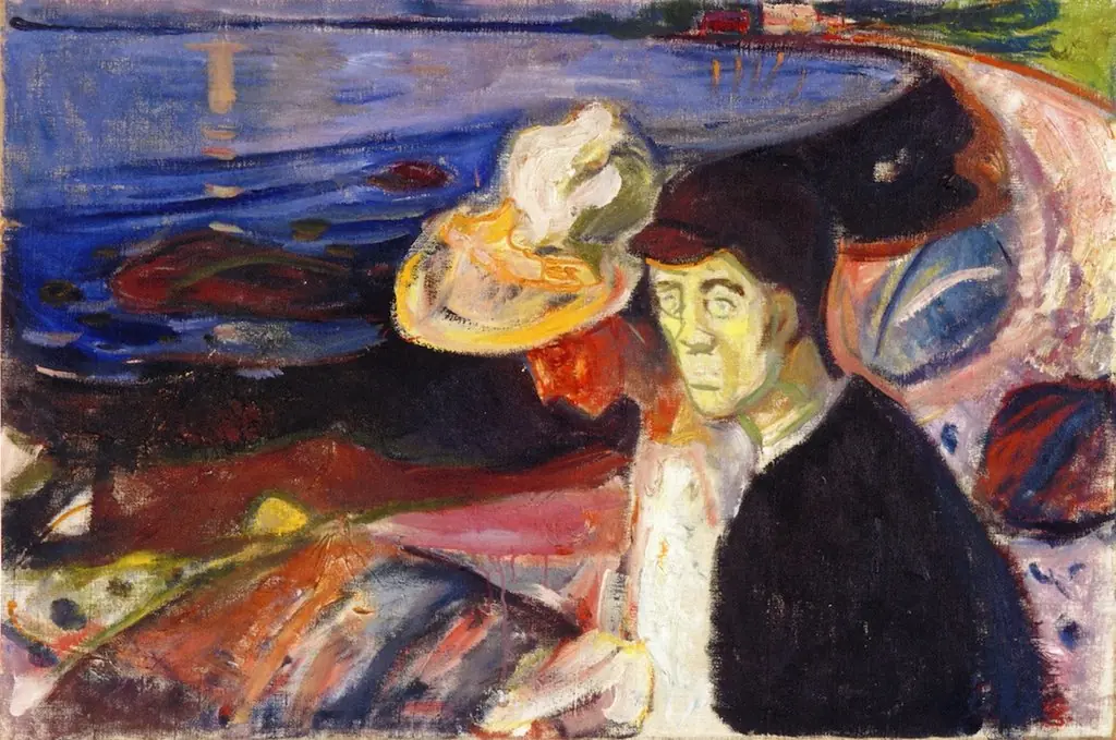 Man and Woman on the Beach, by Edvard Munch
