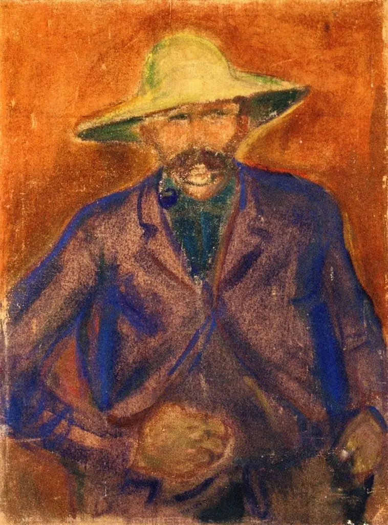 Man with Straw Hat, by Edvard Munch