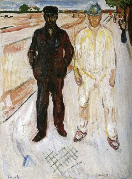 Mason and Mechanic, by Edvard Munch