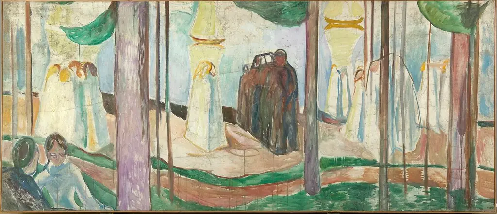 Meeting on the Beach, by Edvard Munch