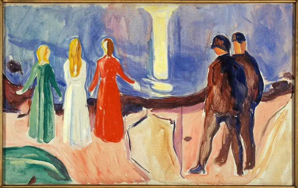 Meeting on the Beach, by Edvard Munch