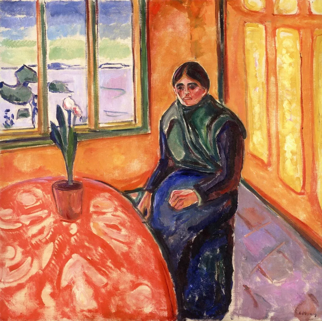 Melancholy, by Edvard Munch, oil, 1911