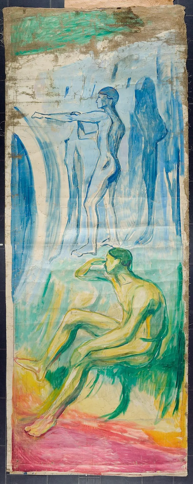 Men Turned towards the Sun, by Edvard Munch, oil, 1914