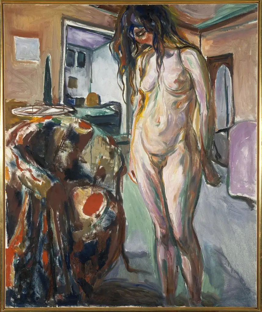 Model by the Wicker Chair, by Edvard Munch