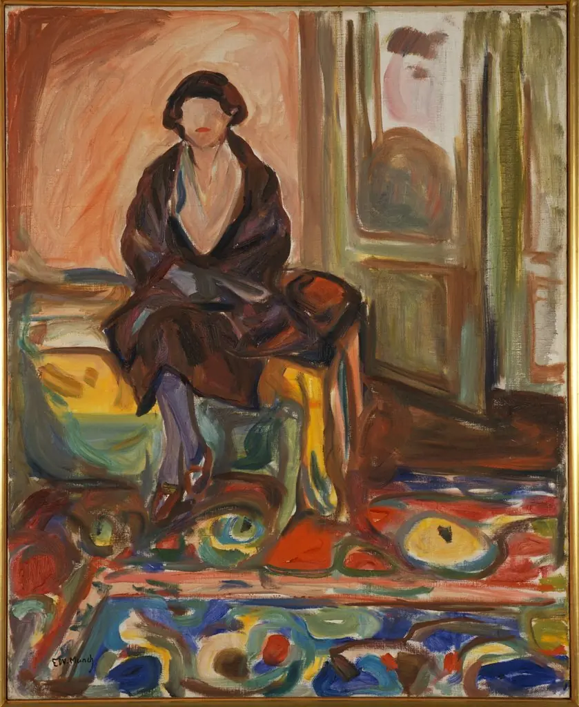 Model Seated on the Couch, by Edvard Munch