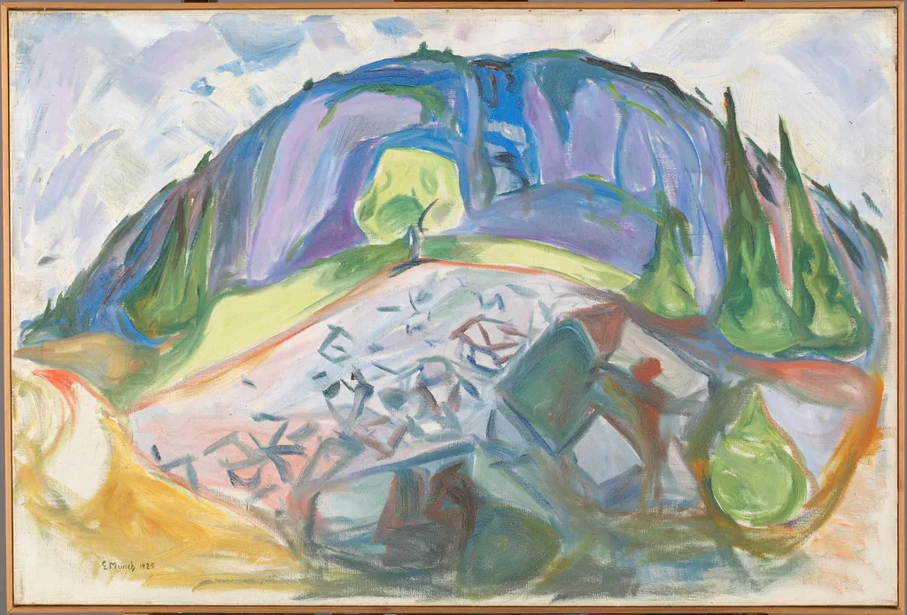 Mountains, by Edvard Munch, oil, 1925
