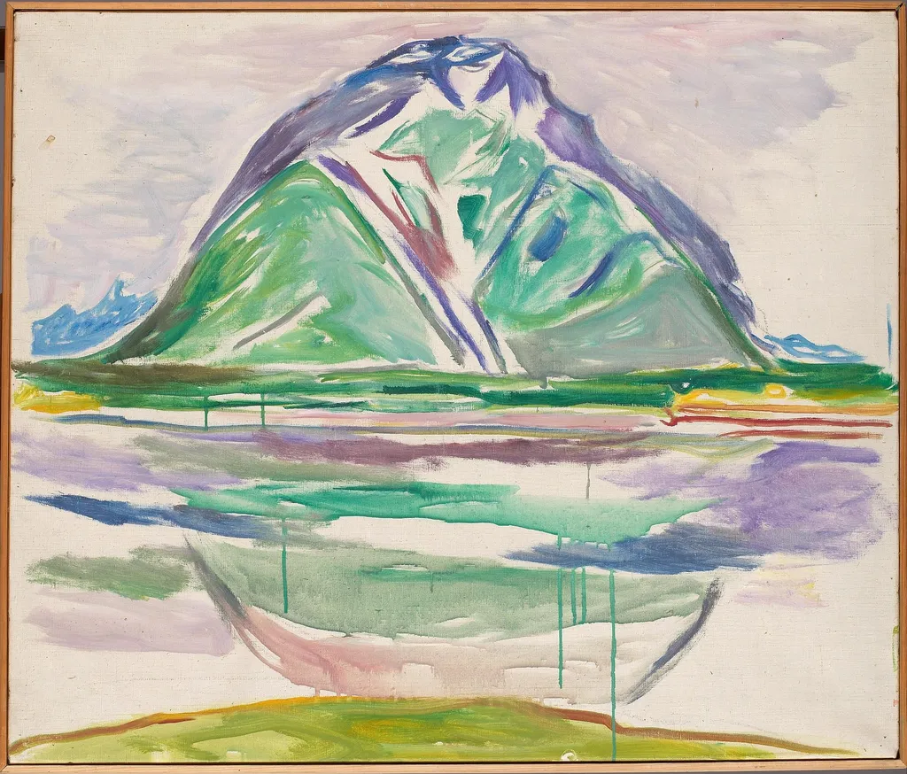 Mountains, by Edvard Munch, oil, 1925