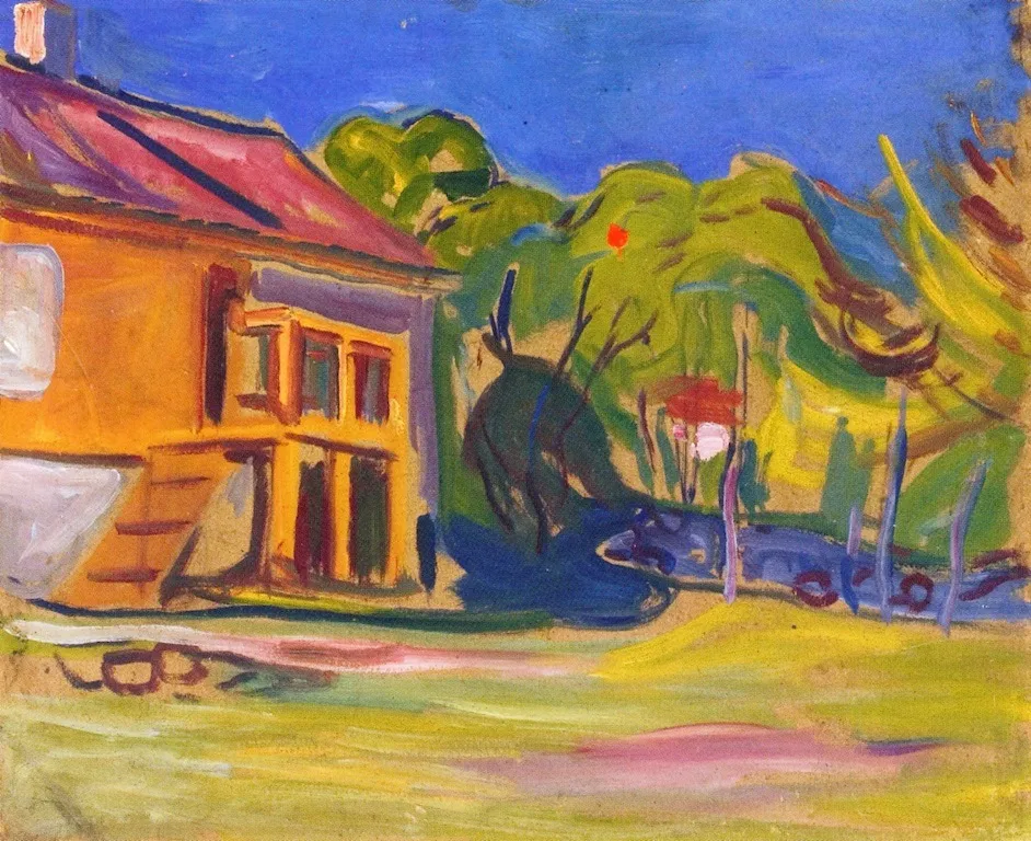 Munch's House in Åsgårdstrand, by Edvard Munch, oil, 1900