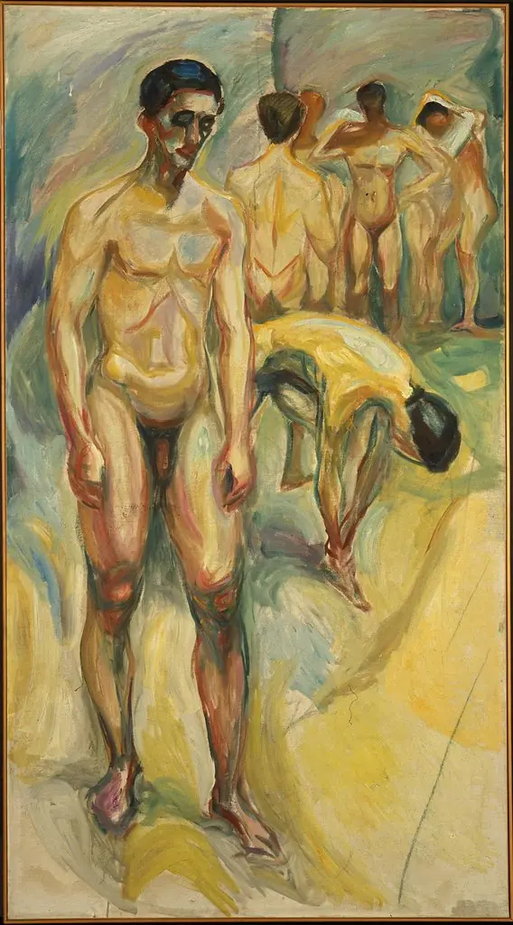 Naked Men in the Baths, by Edvard Munch