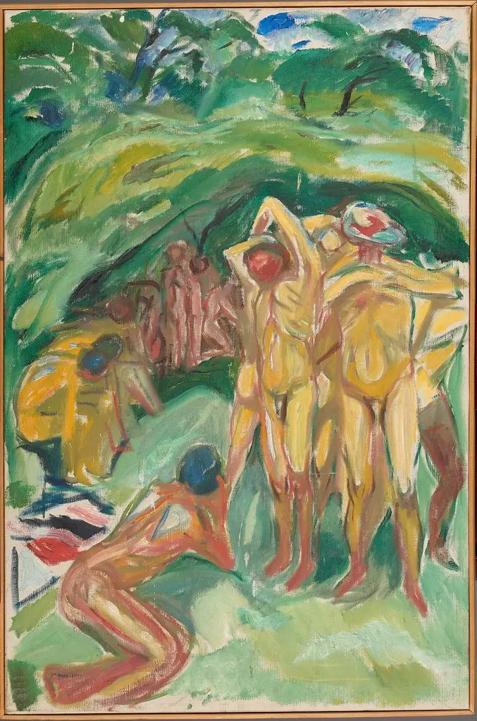 Naked men in the Woods, by Edvard Munch
