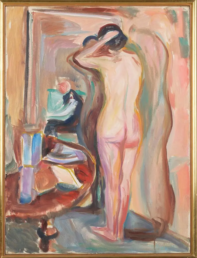 Nude in Front of the Mirror, by Edvard Munch
