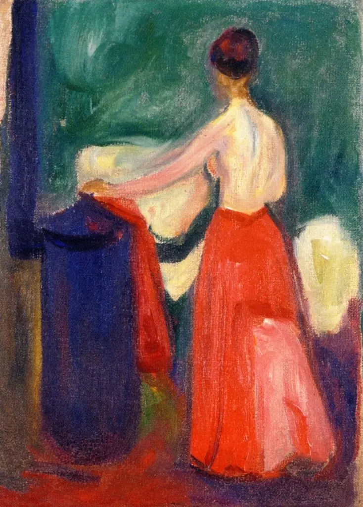 Nude with Red Skirt, by Edvard Munch