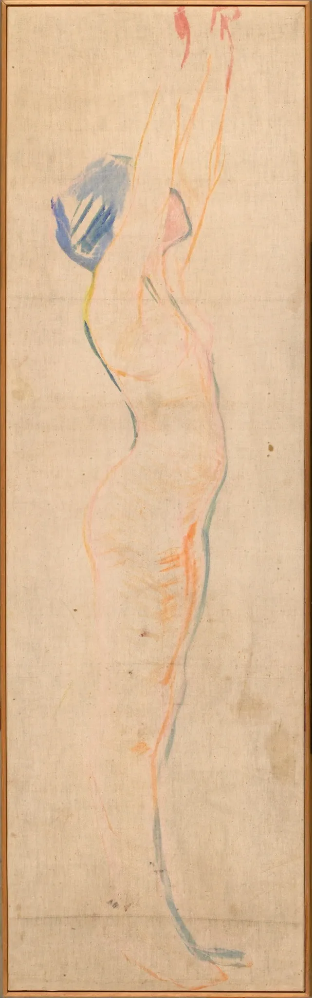 Nude Woman Stretching her Arms in the Air, by Edvard Munch, oil, 1910