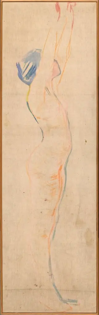Nude Woman Stretching her Arms in the Air, by Edvard Munch