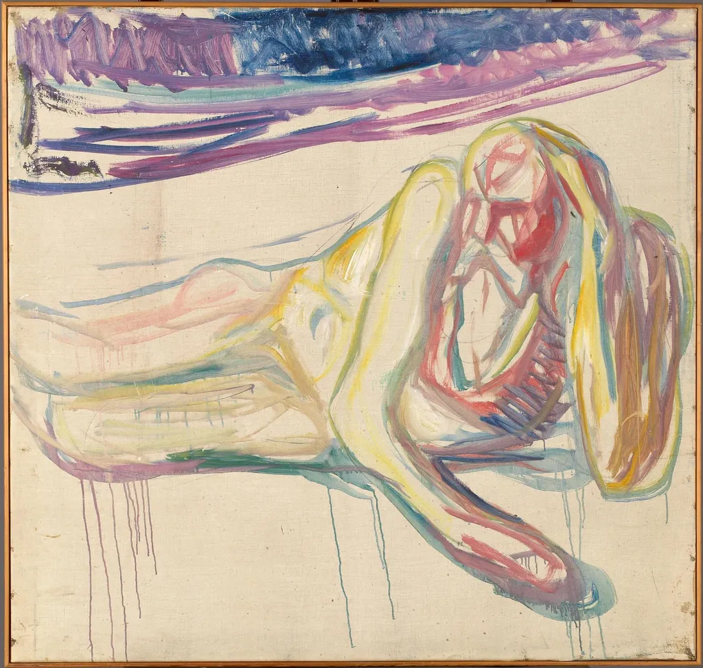 Old Man, by Edvard Munch, oil, 1908