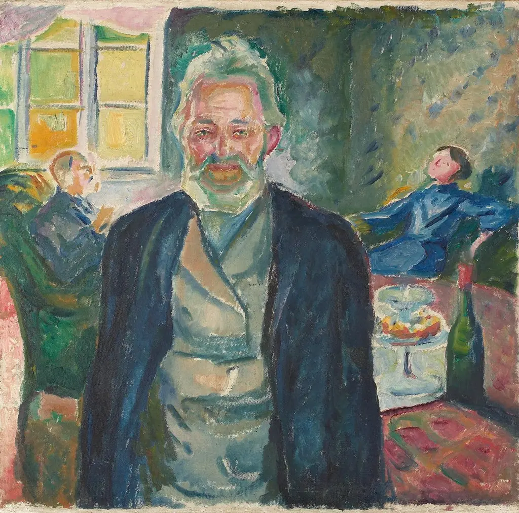 Old Man in an Interior, by Edvard Munch