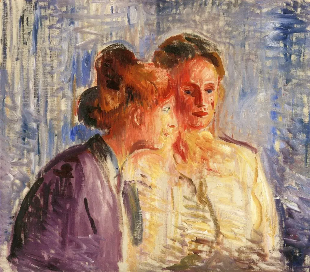 Olga and Rosa Meissner, by Edvard Munch