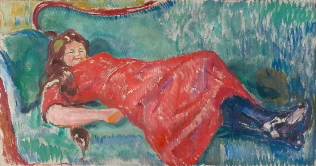 On the Sofa, by Edvard Munch