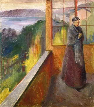On the Veranda, by Edvard Munch, 1896