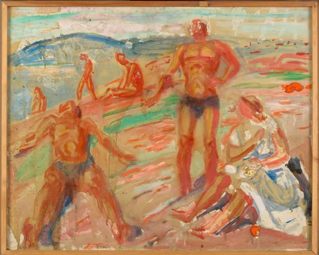People Sunbathing, by Edvard Munch