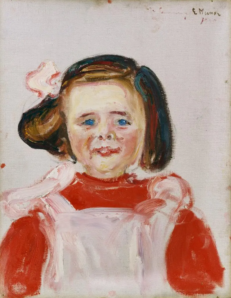 Portrait of a Girl (Edmute Esche), by Edvard Munch
