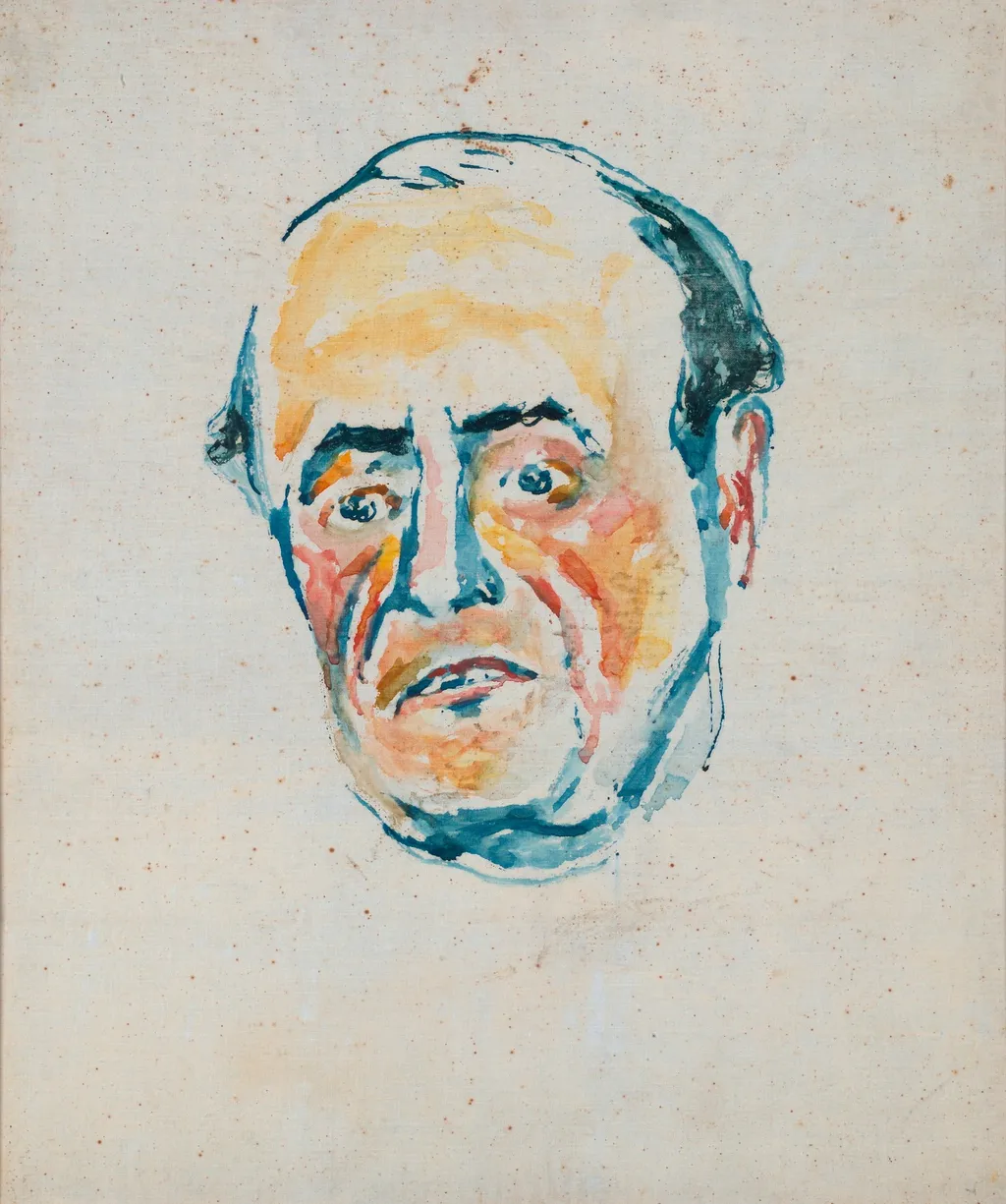 Portrait of a Man, by Edvard Munch, tempera, 1943