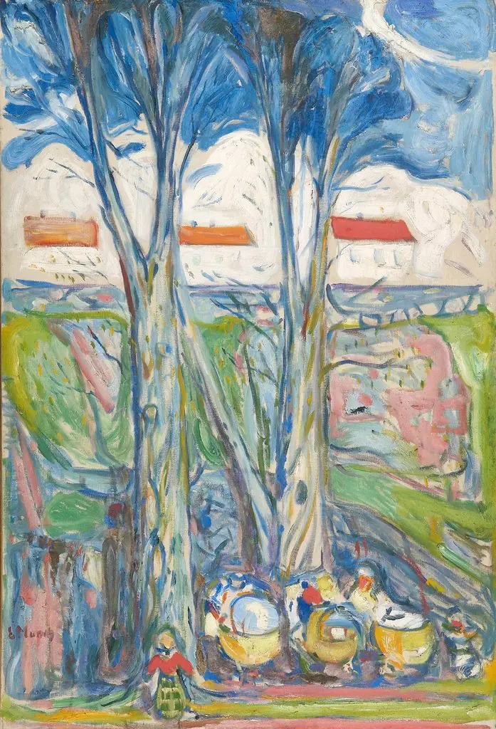 Prams under High Trees, by Edvard Munch
