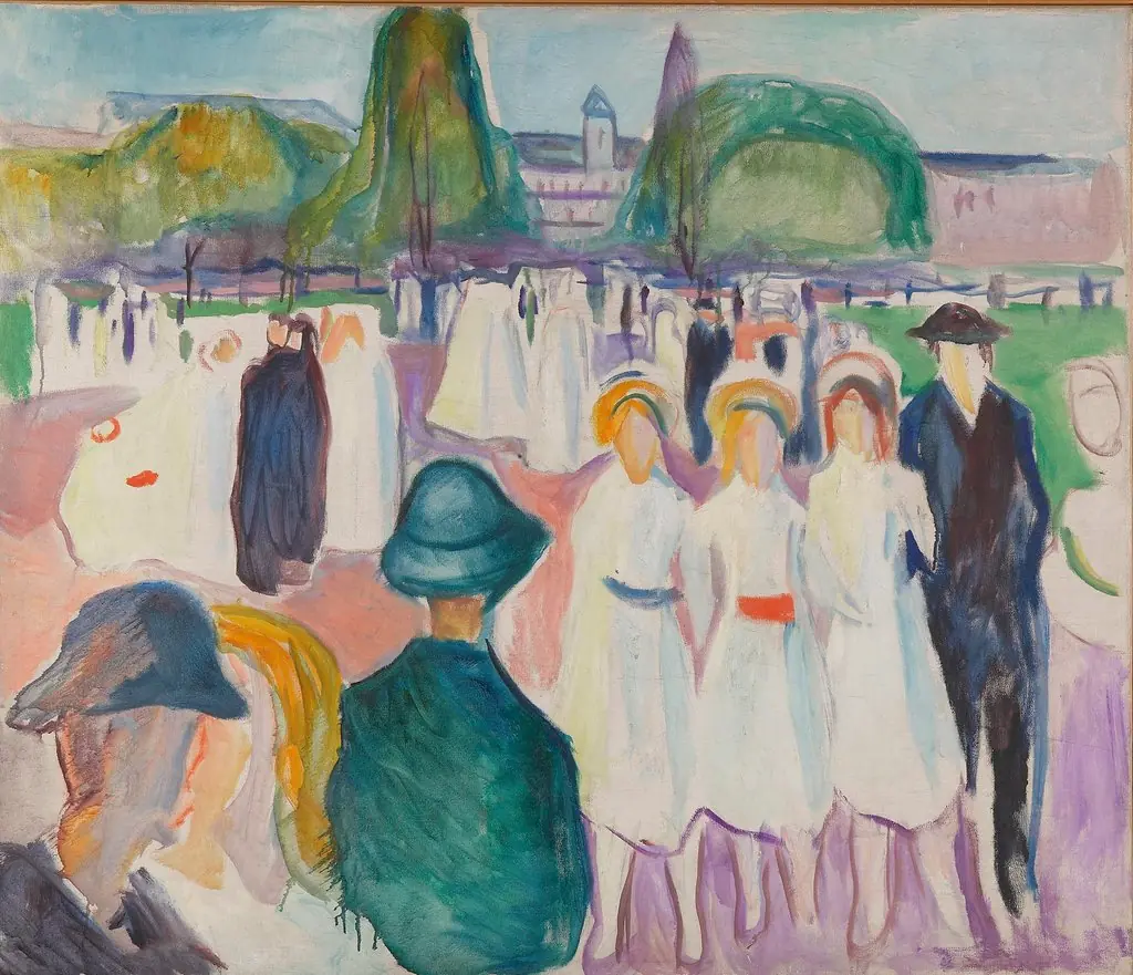 Promenade in Spring, by Edvard Munch