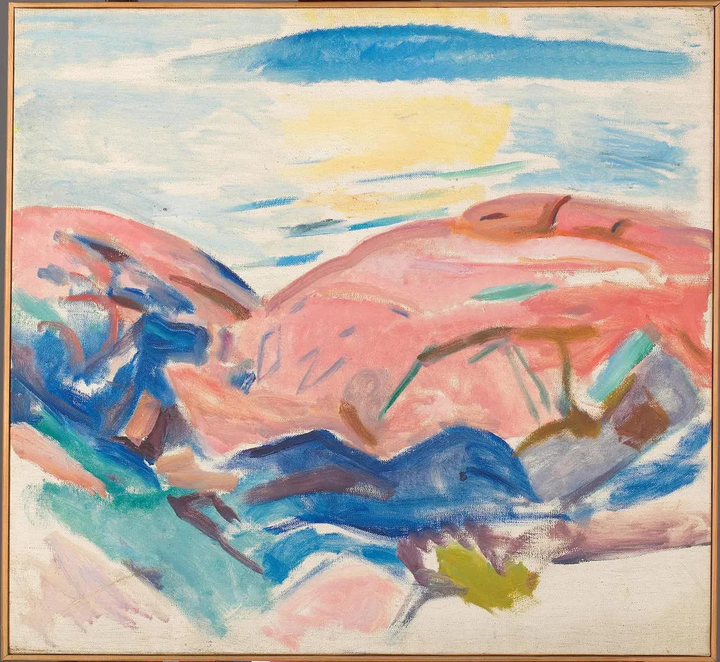 Red Rocks, by Edvard Munch, oil, 1915