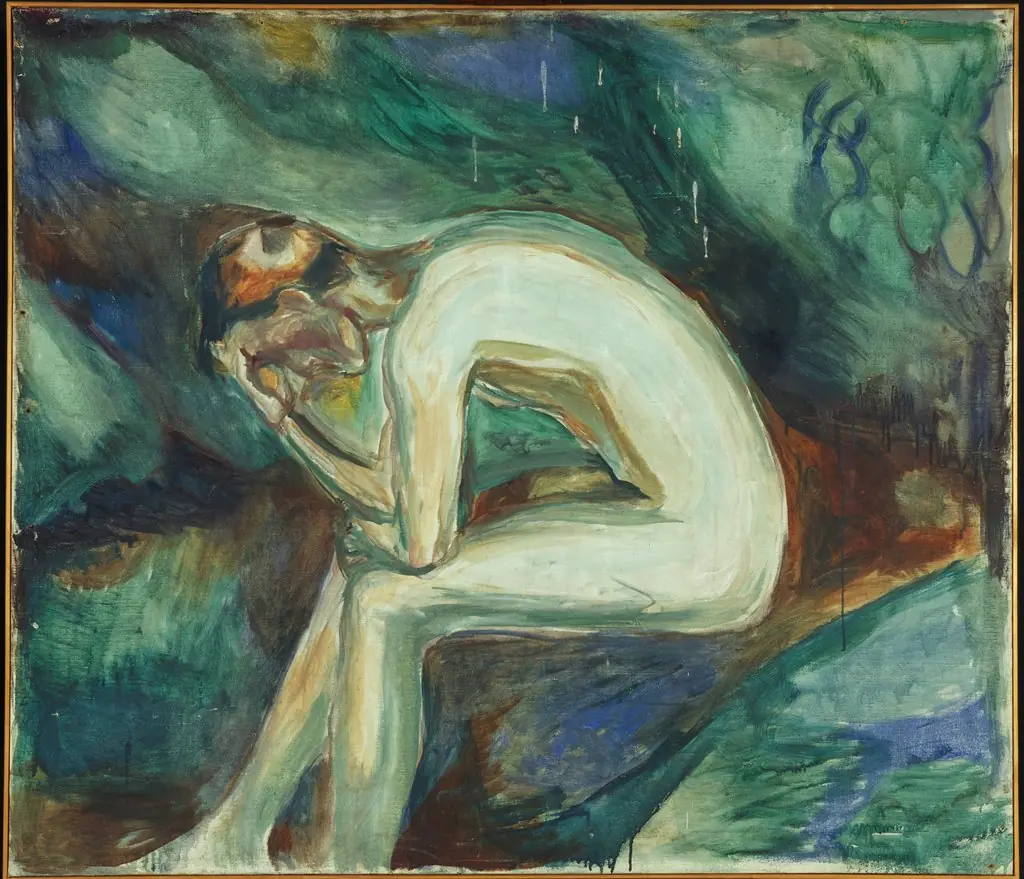 Seated Male Nude in the Forest