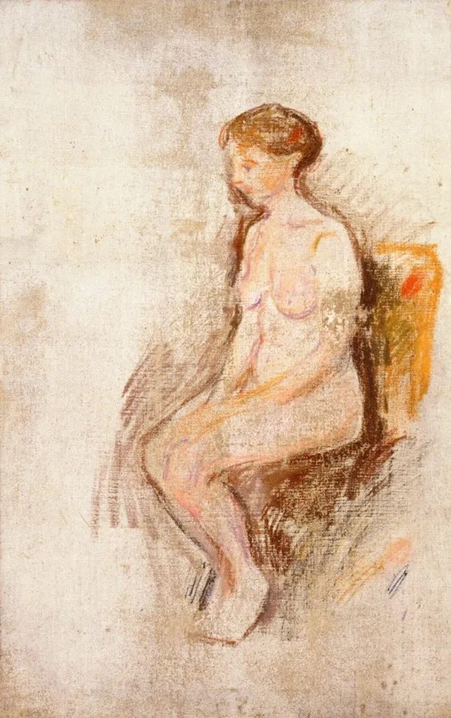 Seated Nude, by Edvard Munch, oil, 1902