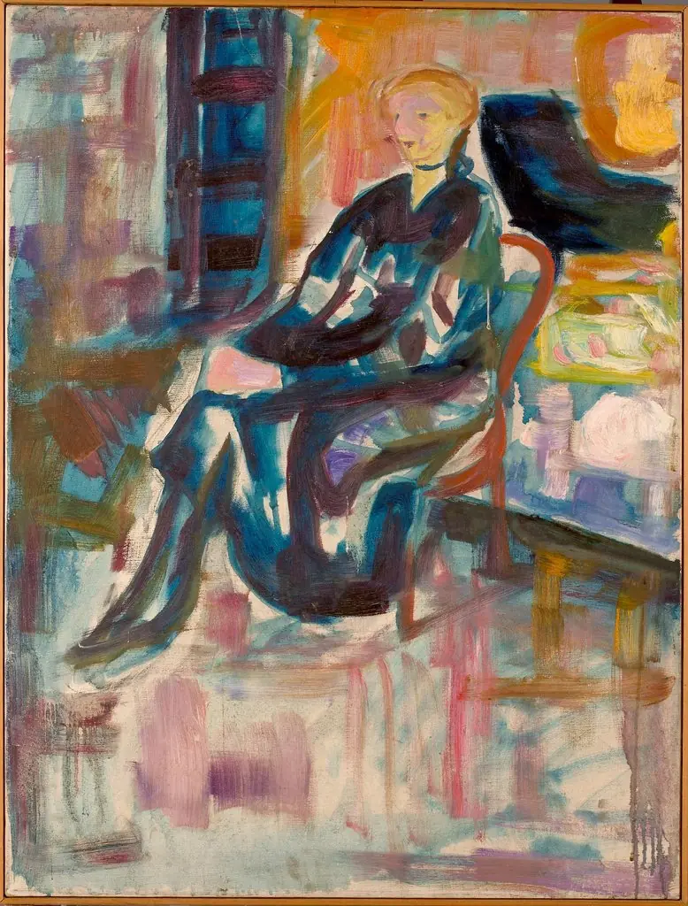 Seated Young Woman, by Edvard Munch