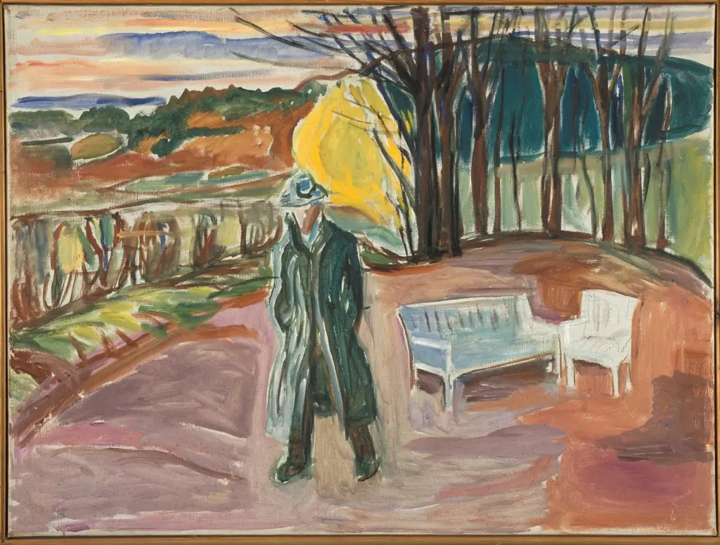 Self-Portrait by the Arbour, by Edvard Munch