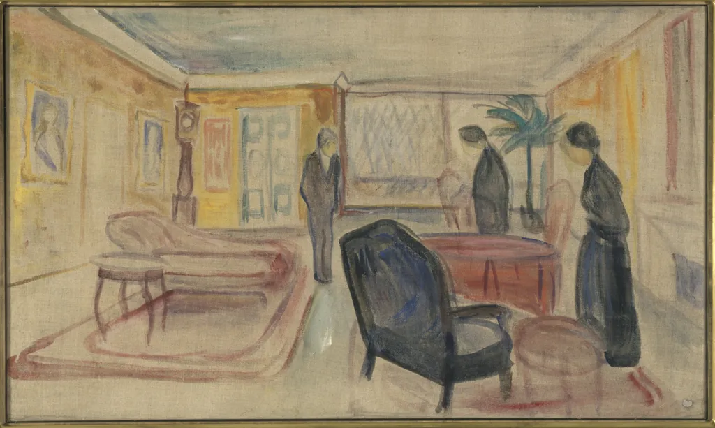 Set Design for Henrik Ibsen's "Ghosts", by Edvard Munch, tempera, 1906