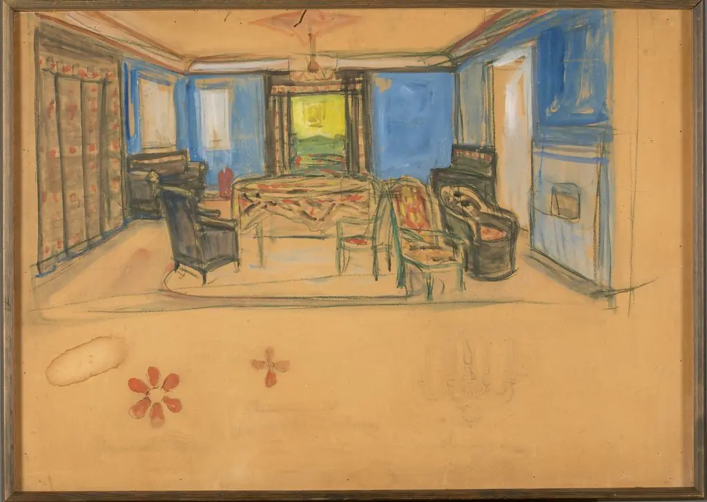Set Design for Henrik Ibsen's "Hedda Gabler", by Edvard Munch